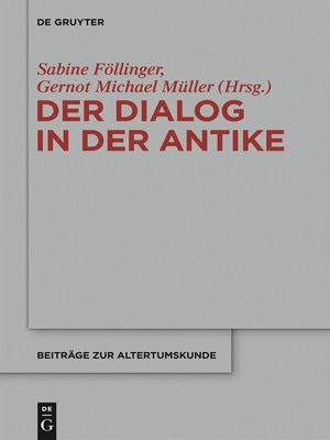 cover image of Der Dialog in der Antike